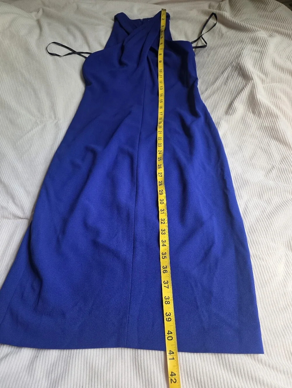 Calvin Klein Crisscross Neck Dress Royal Blue Sz 4 Nwot